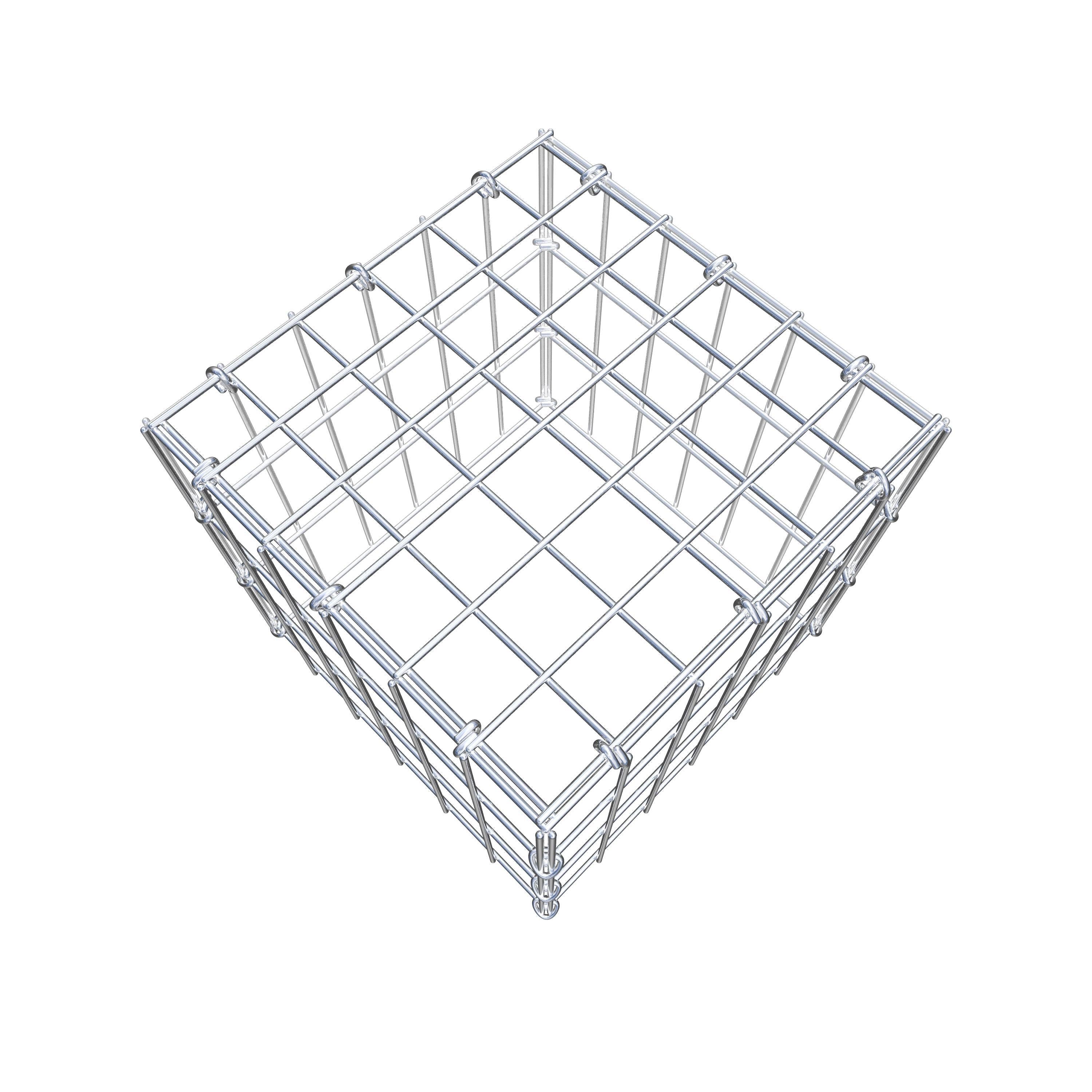 Monteret gabion type 3 30 cm x 30 cm x 30 cm (L x H x D), maskestørrelse 5 cm x 10 cm, C-ring