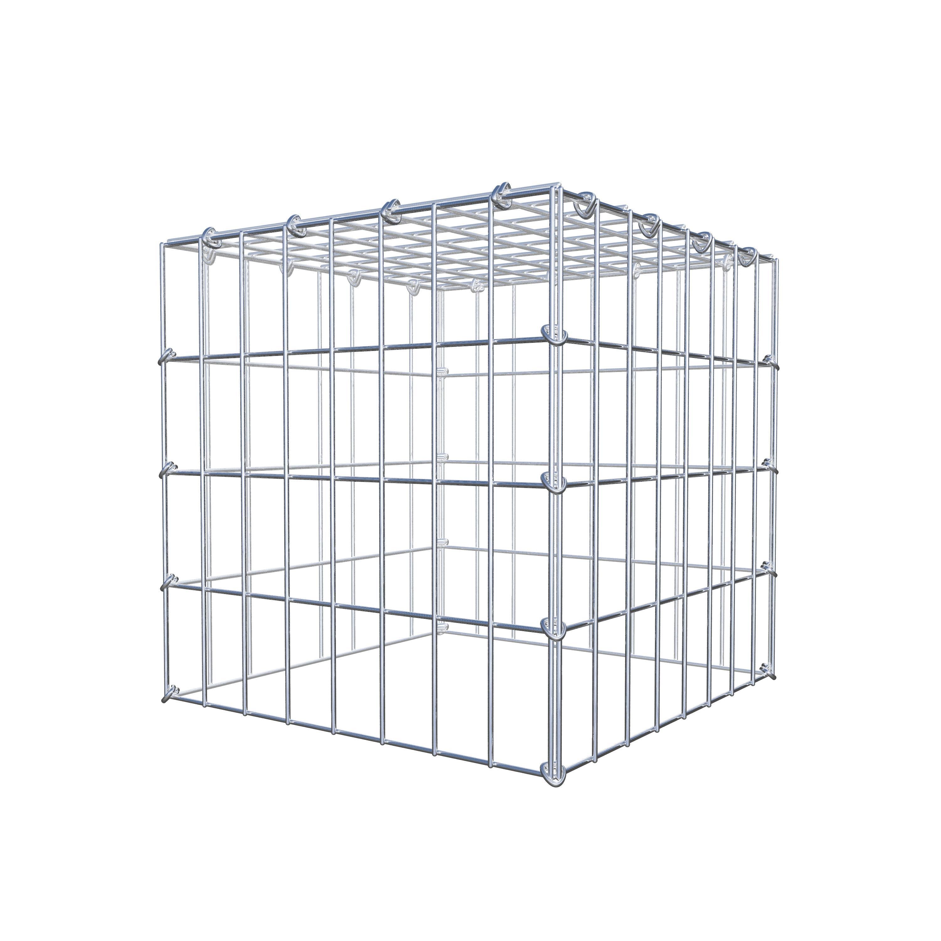 Monteret gabion type 3 40 cm x 40 cm x 40 cm (L x H x D), maskestørrelse 5 cm x 10 cm, C-ring