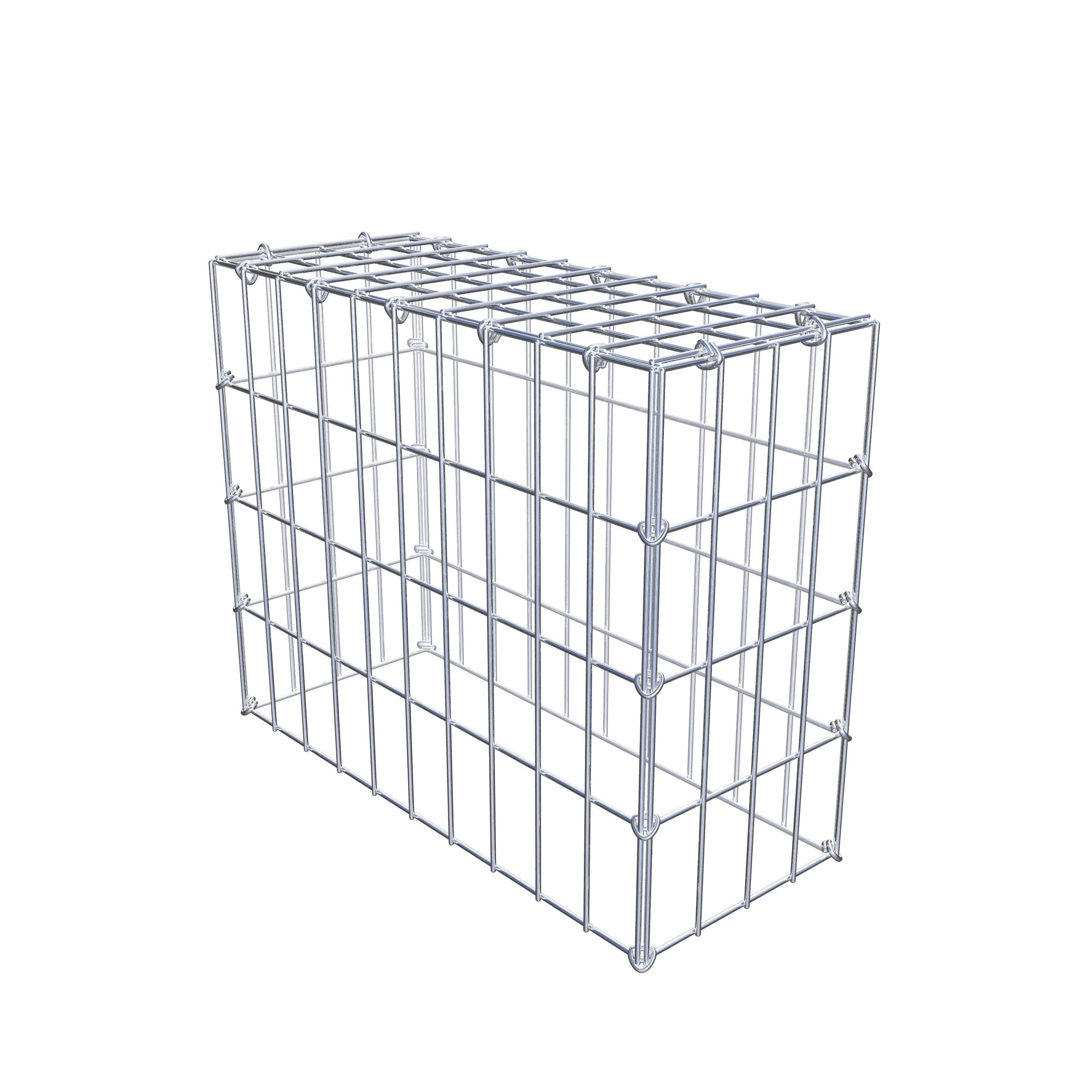 Monteret gabion type 3 50 cm x 40 cm x 20 cm (L x H x D), maskestørrelse 5 cm x 10 cm, C-ring