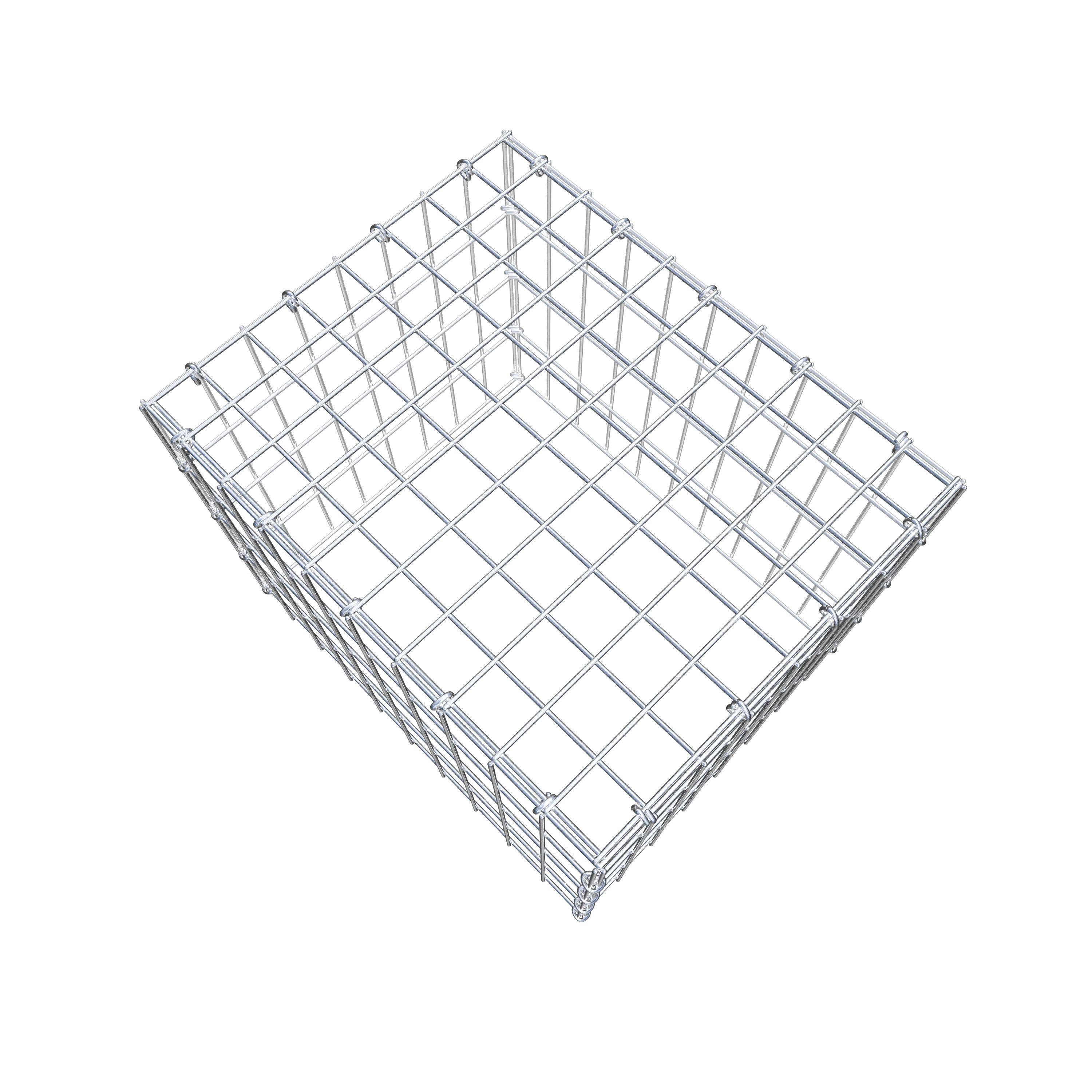 Mounted gabion type 3 50 cm x 40 cm x 40 cm (L x H x D), mesh size 5 cm x 10 cm, C-ring