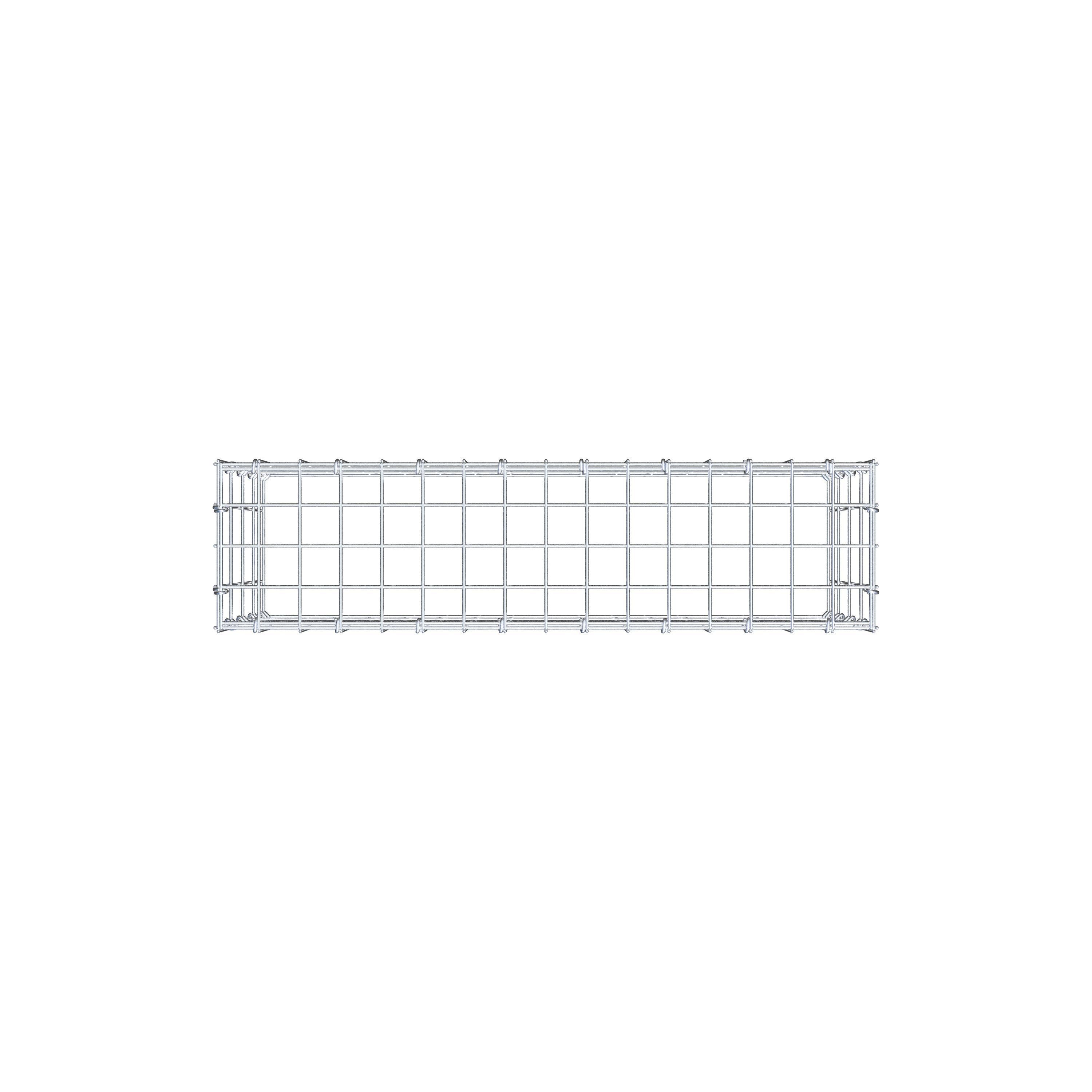 Monteret gabion type 3 80 cm x 40 cm x 20 cm (L x H x D), maskestørrelse 5 cm x 10 cm, C-ring