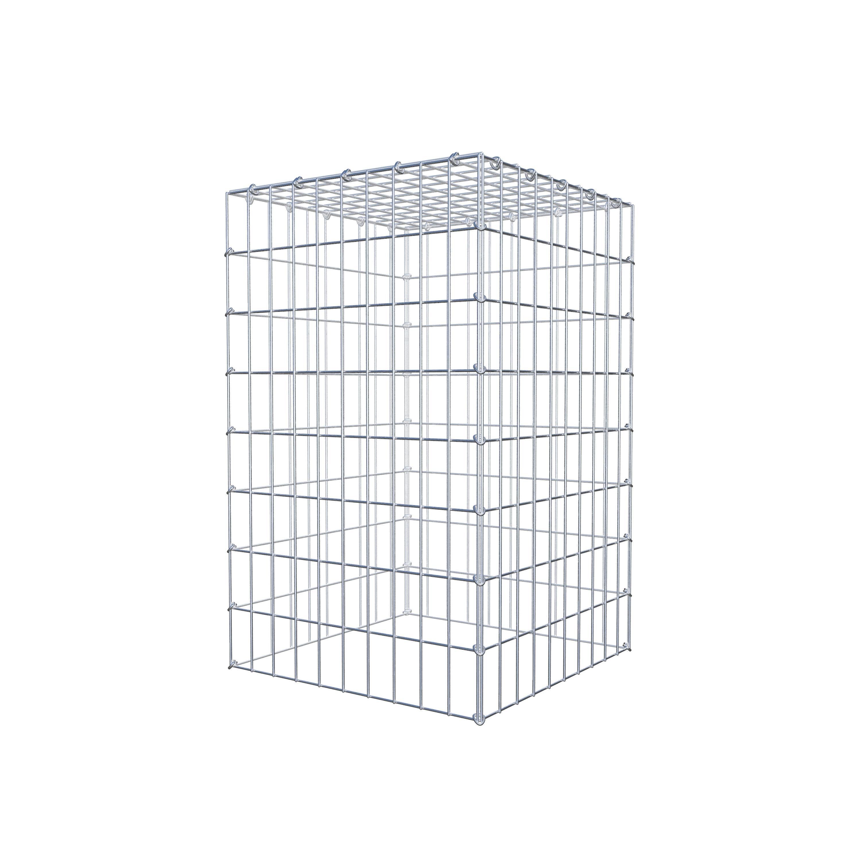 Monteret gabion type 3 80 cm x 50 cm x 50 cm (L x H x D), maskestørrelse 5 cm x 10 cm, C-ring