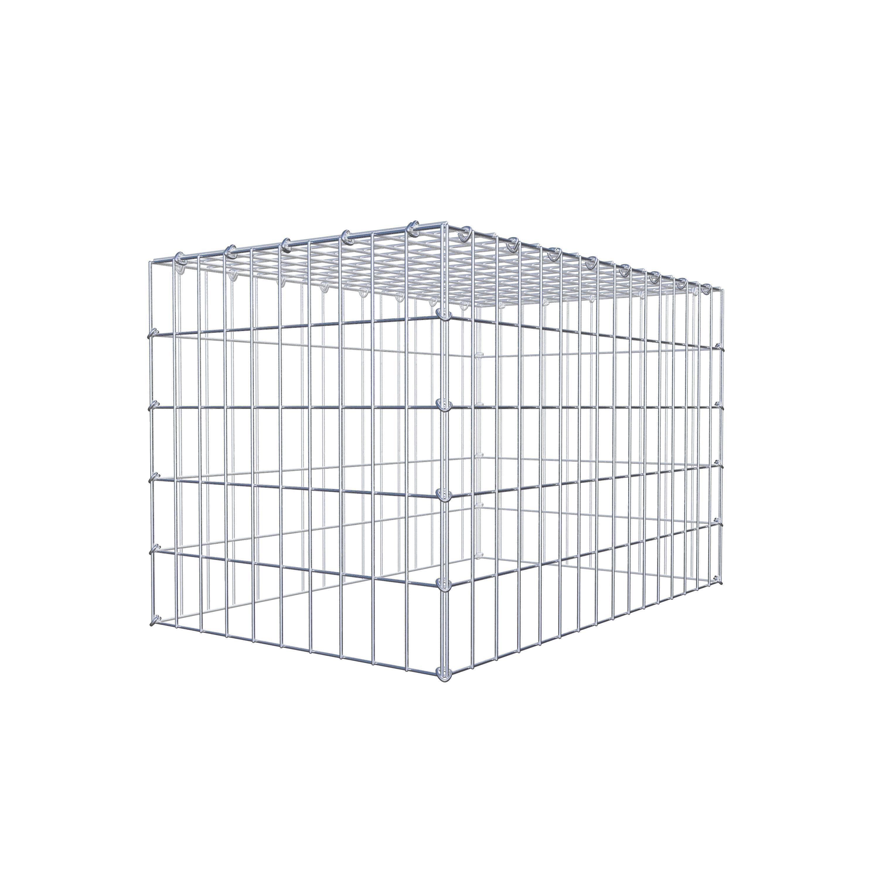 Monteret gabion type 3 80 cm x 50 cm x 50 cm (L x H x D), maskestørrelse 5 cm x 10 cm, C-ring