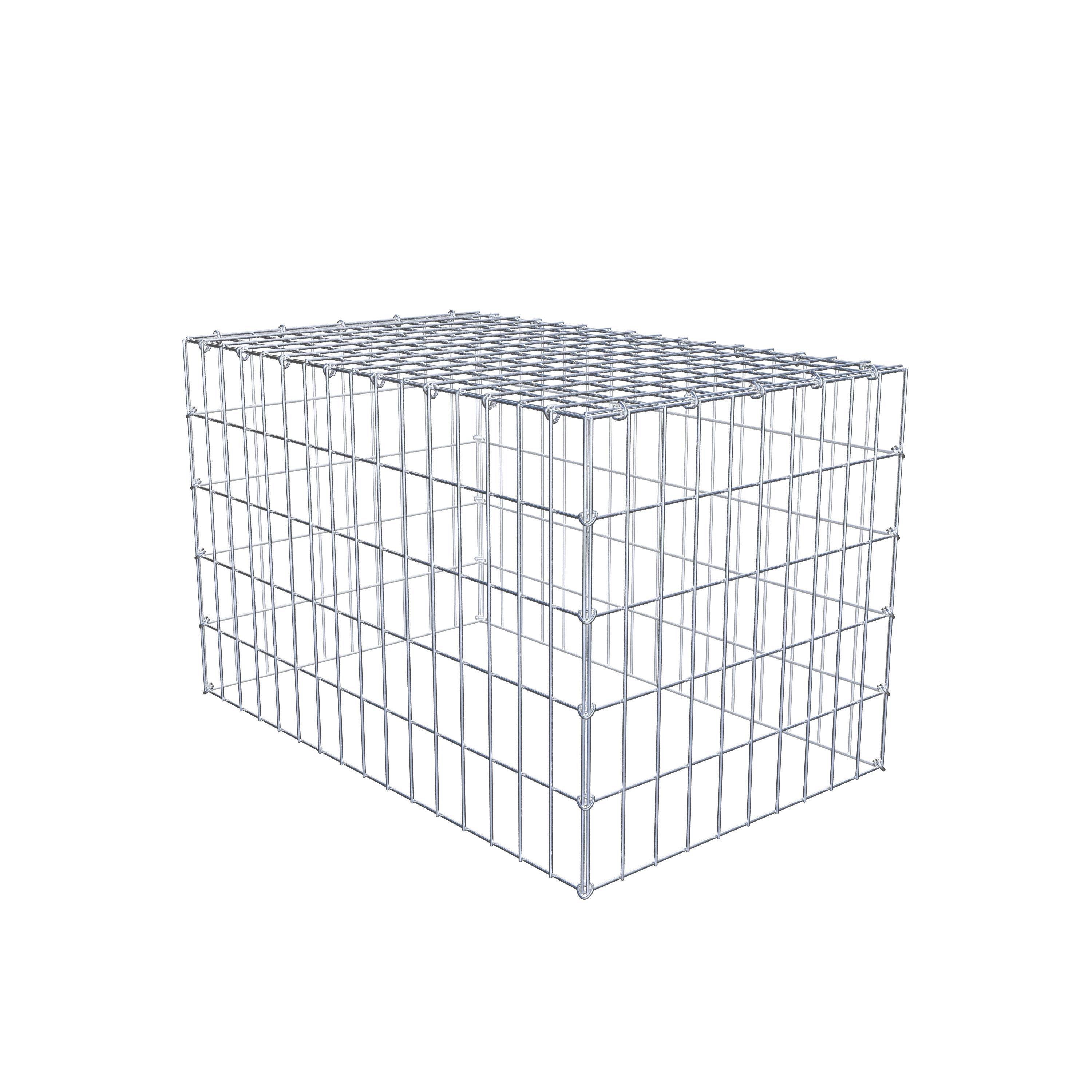 Monteret gabion type 3 80 cm x 50 cm x 50 cm (L x H x D), maskestørrelse 5 cm x 10 cm, C-ring