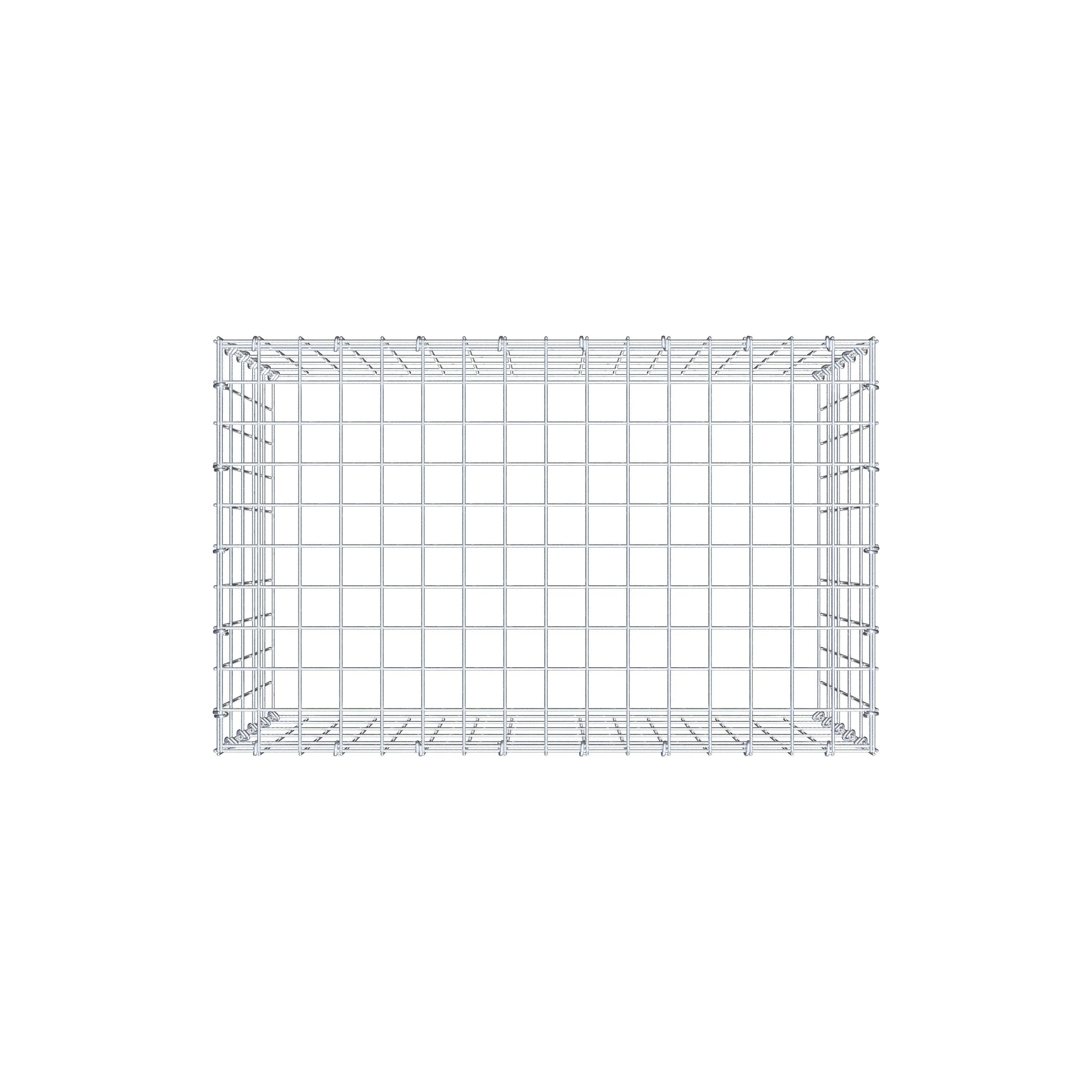 Monteret gabion type 3 80 cm x 50 cm x 50 cm (L x H x D), maskestørrelse 5 cm x 10 cm, C-ring