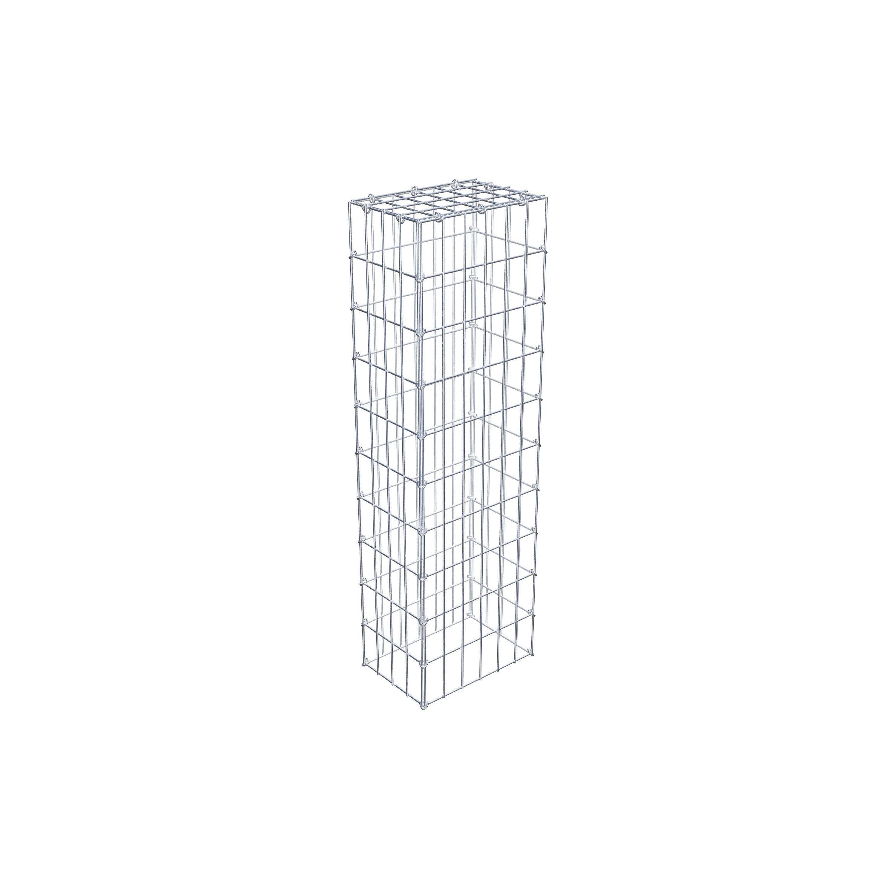 Monteret gabion type 3 100 cm x 20 cm x 30 cm (L x H x D), maskestørrelse 5 cm x 10 cm, C-ring