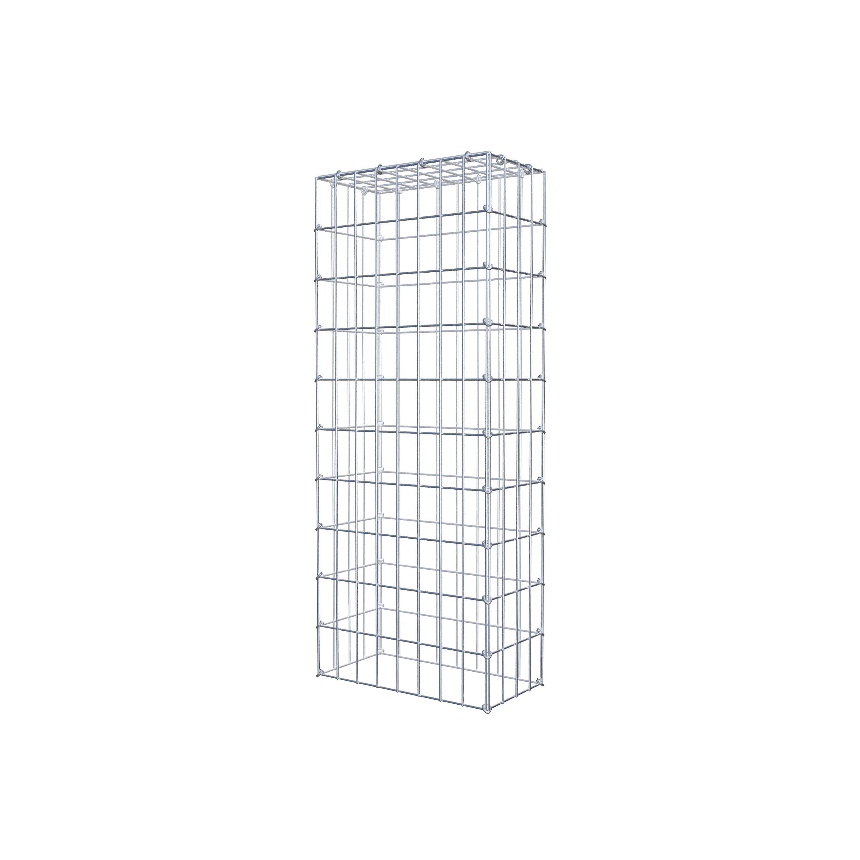 Mounted gabion type 3 100 cm x 20 cm x 40 cm (L x H x D), mesh size 5 cm x 10 cm, C-ring