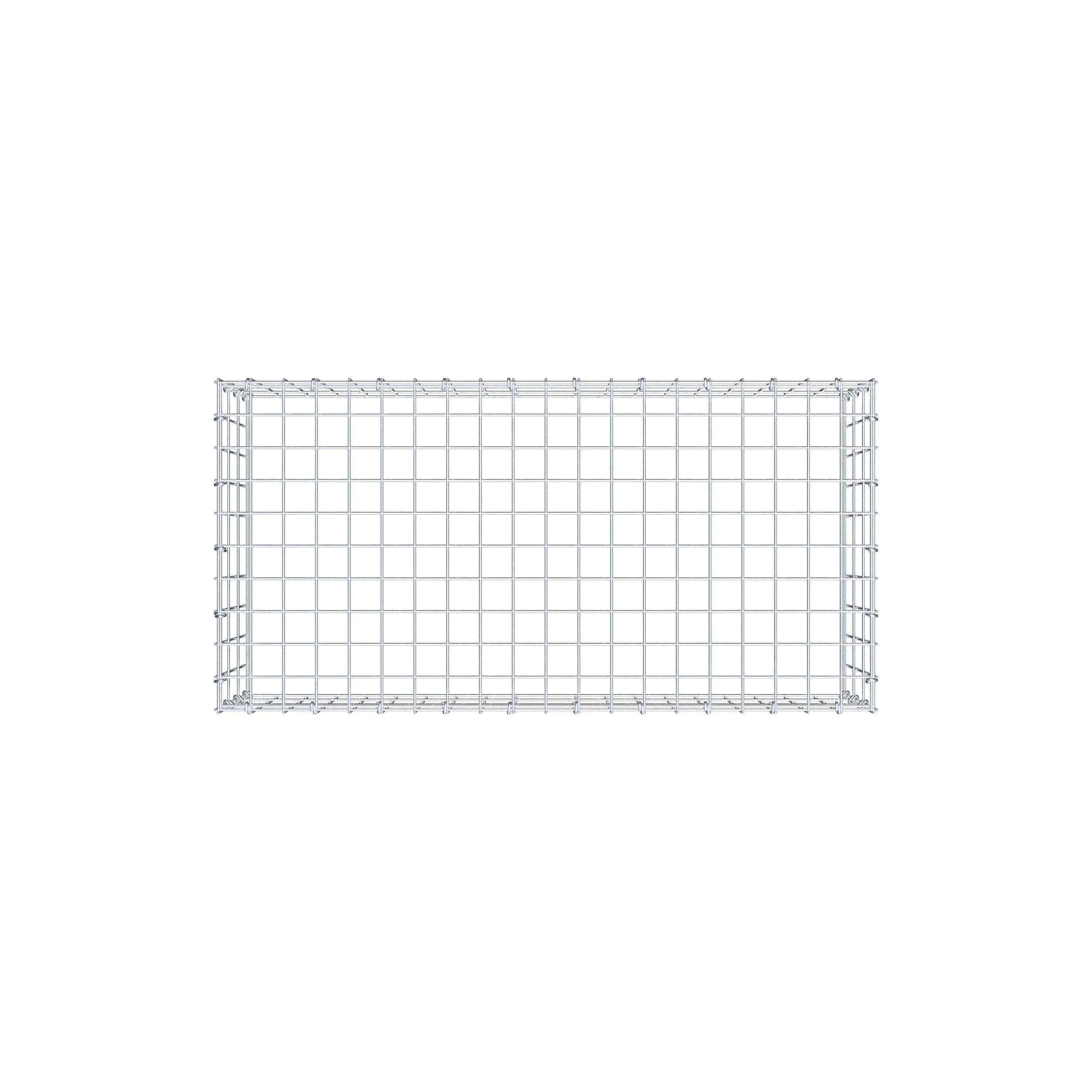 Monteret gabion type 3 100 cm x 30 cm x 50 cm (L x H x D), maskestørrelse 5 cm x 10 cm, C-ring