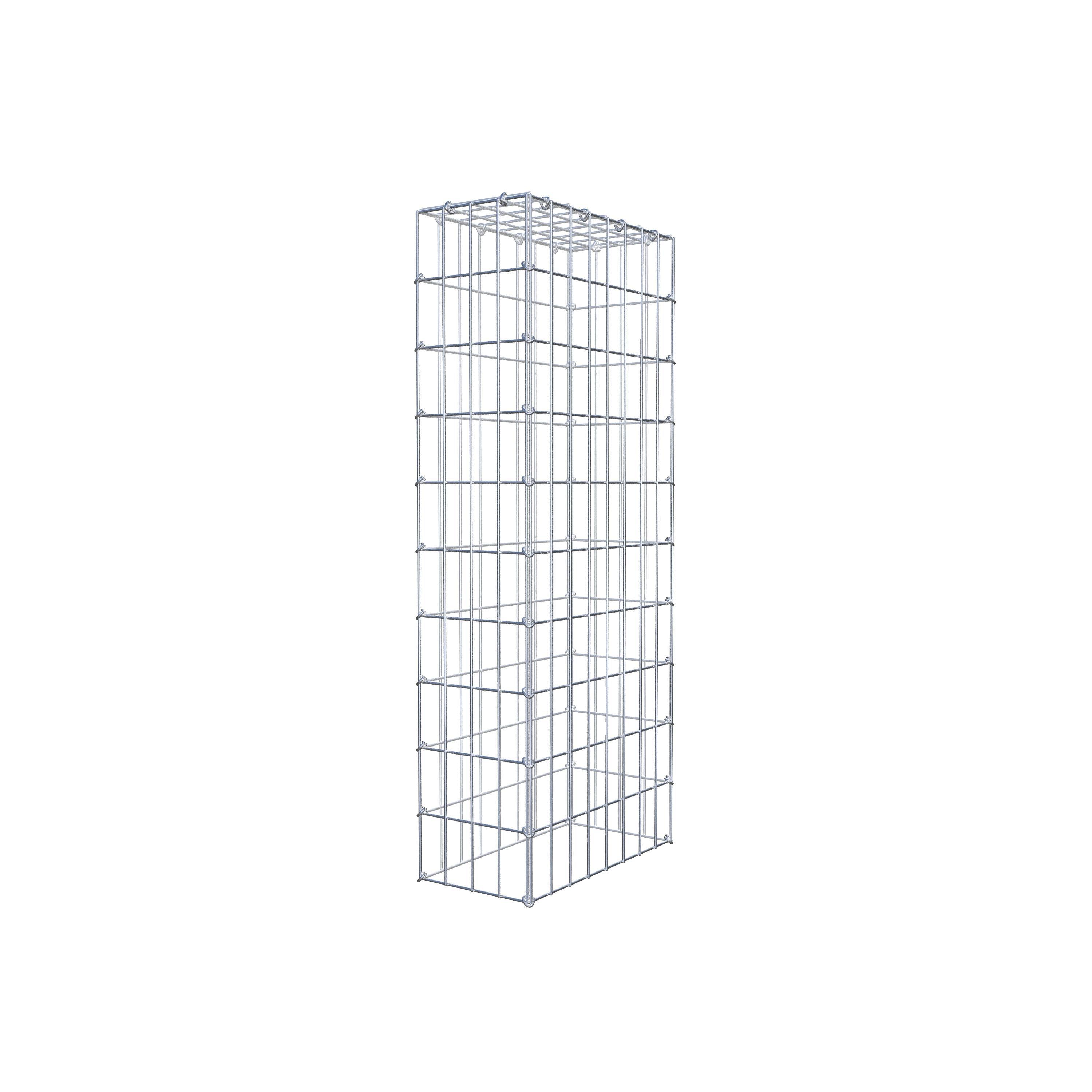 Monteret gabion type 3 100 cm x 40 cm x 20 cm (L x H x D), maskestørrelse 5 cm x 10 cm, C-ring