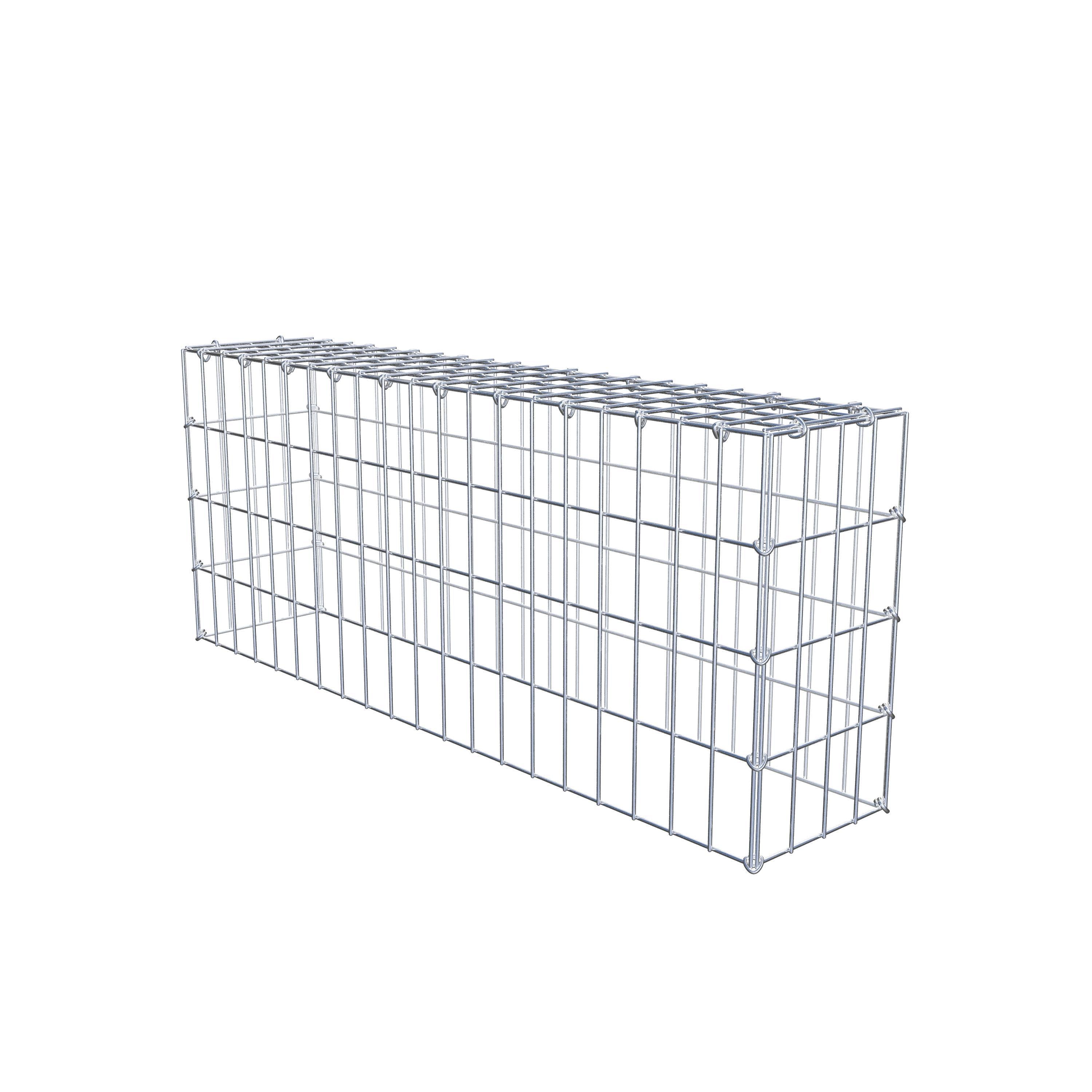 Monteret gabion type 3 100 cm x 40 cm x 20 cm (L x H x D), maskestørrelse 5 cm x 10 cm, C-ring