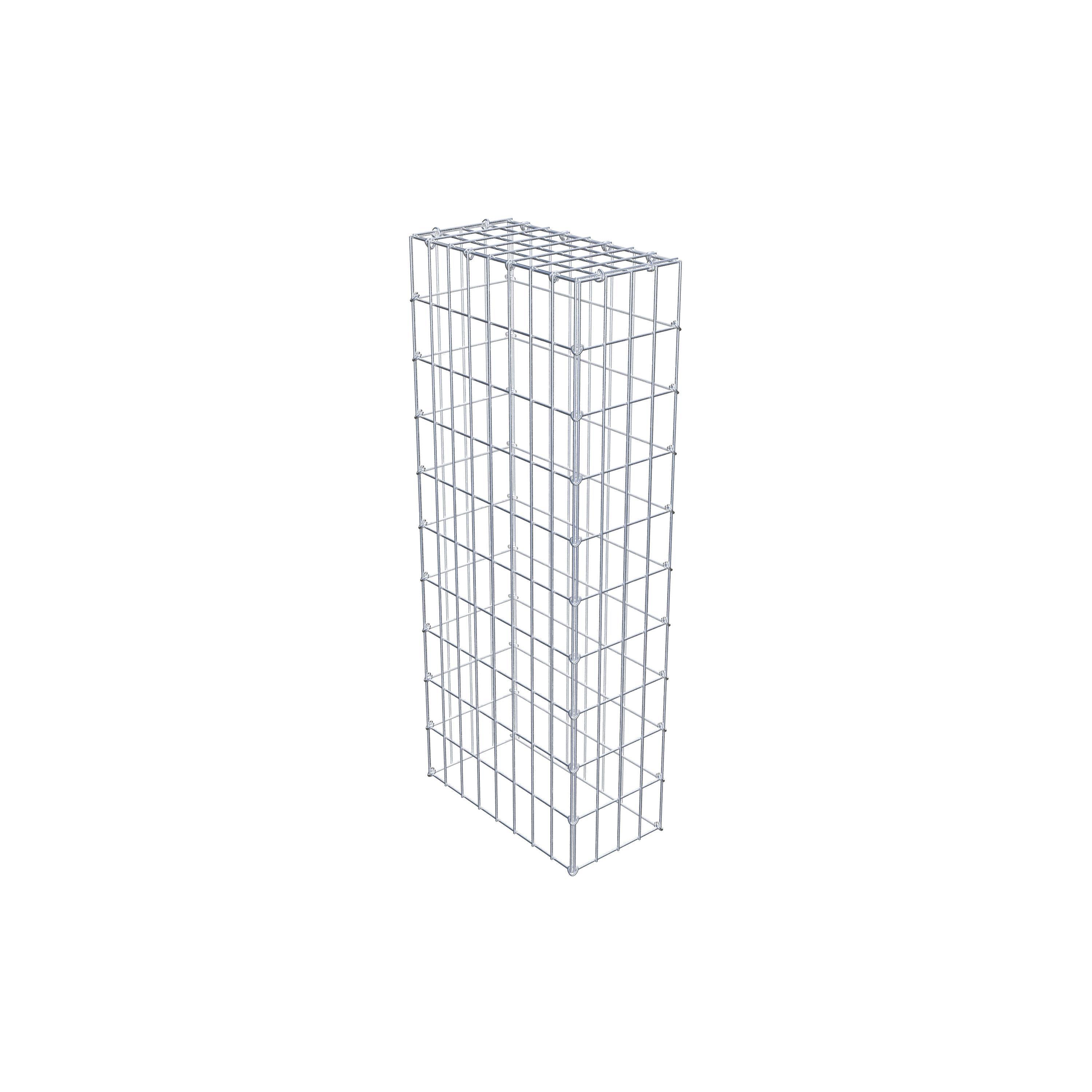 Monteret gabion type 3 100 cm x 40 cm x 20 cm (L x H x D), maskestørrelse 5 cm x 10 cm, C-ring