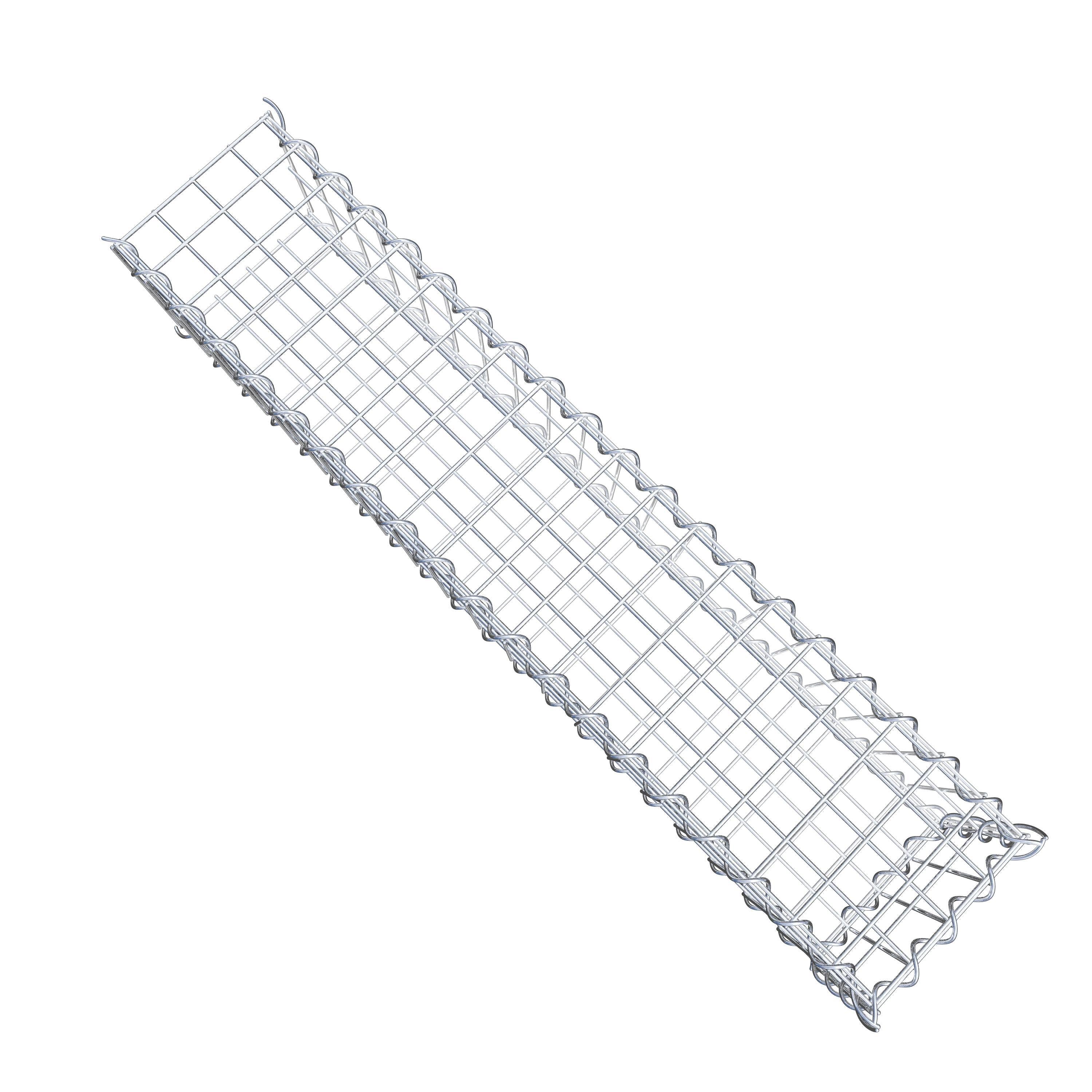 Opvokset gabion type 2 100 cm x 20 cm x 20 cm (L x H x D), maskestørrelse 5 cm x 10 cm, spiral