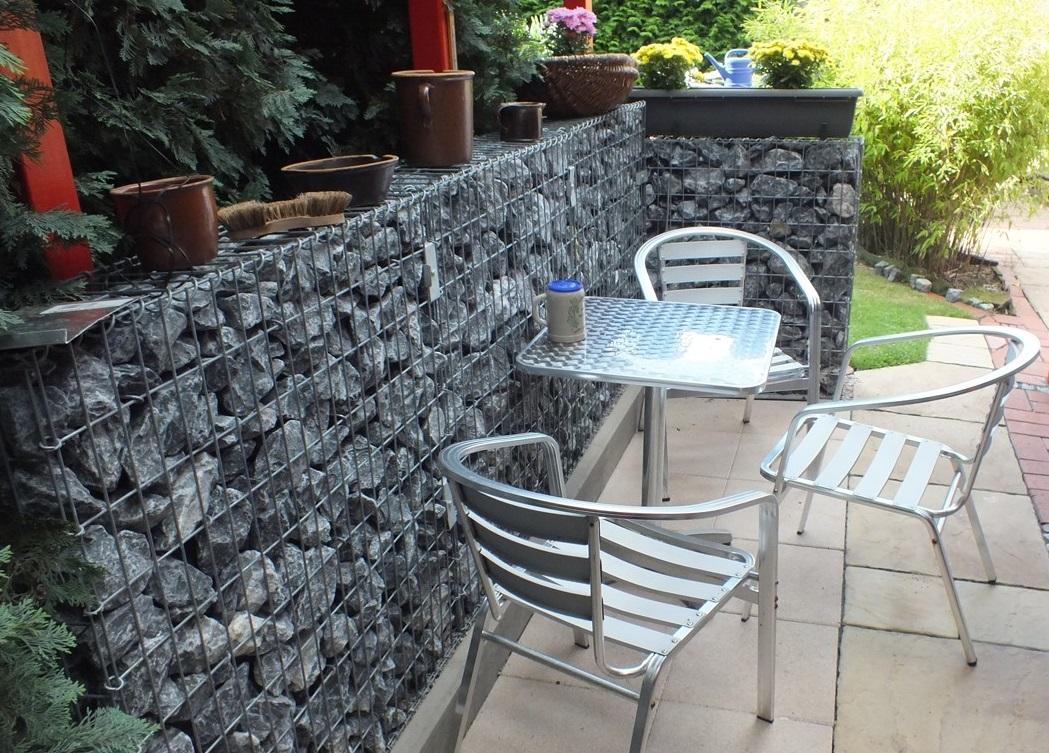 Gabion 100 cm x 100 cm x 20 cm (L x H x D), mesh size 5 cm x 10 cm, C-ring