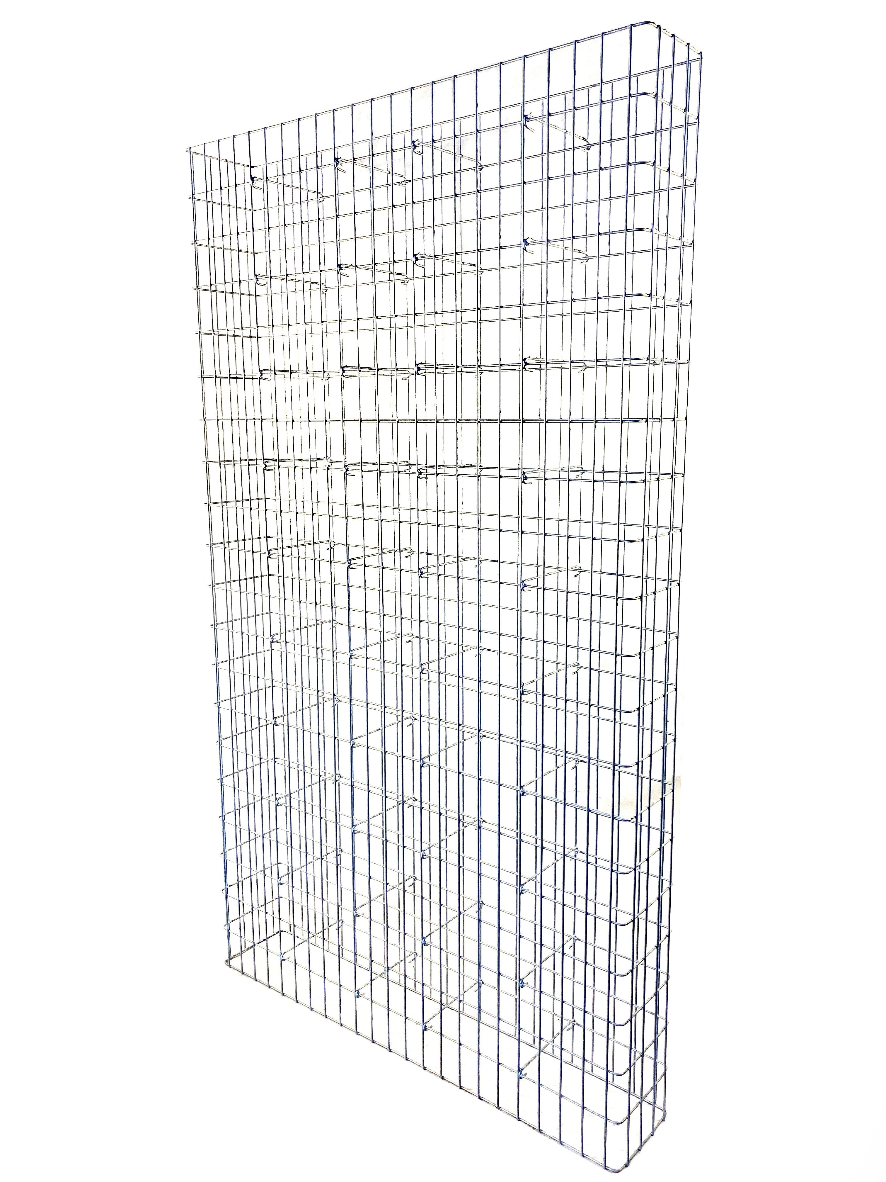 Gabion varmgalvaniseret 117 cm x 200 cm x 22 cm, maskestørrelse 5 cm x 10 cm, fuldsvejset