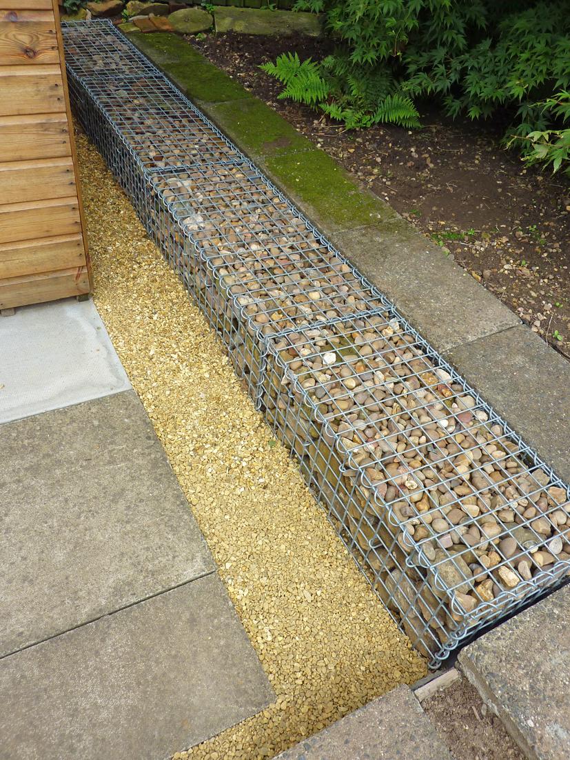 Gabion 100 cm x 30 cm x 40 cm (L x H x D), maskestørrelse 5 cm x 5 cm, spiral