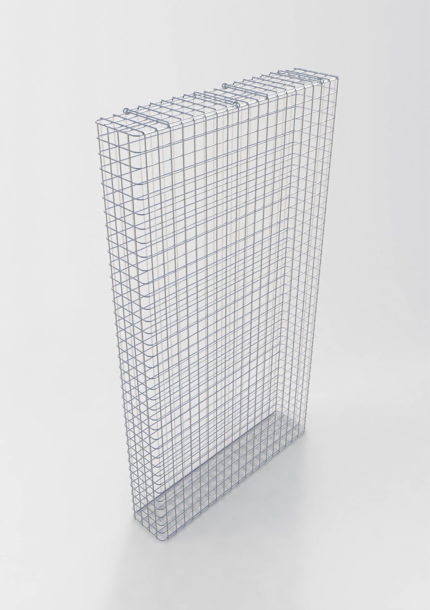 Gabion varmgalvaniseret 102 cm x 182 cm x 22 cm, maskestørrelse 5 cm x 5 cm, fuldsvejset