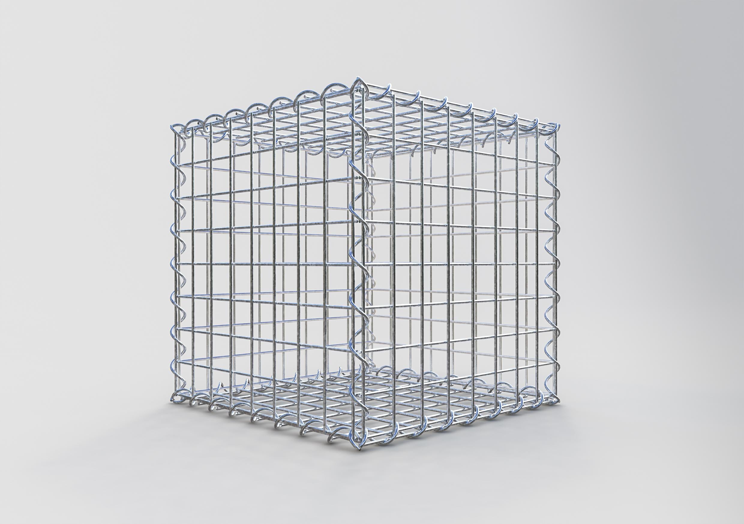 Gabion 40 cm x 40 cm x 40 cm (L x H x D), maskestørrelse 5 cm x 5 cm, spiral