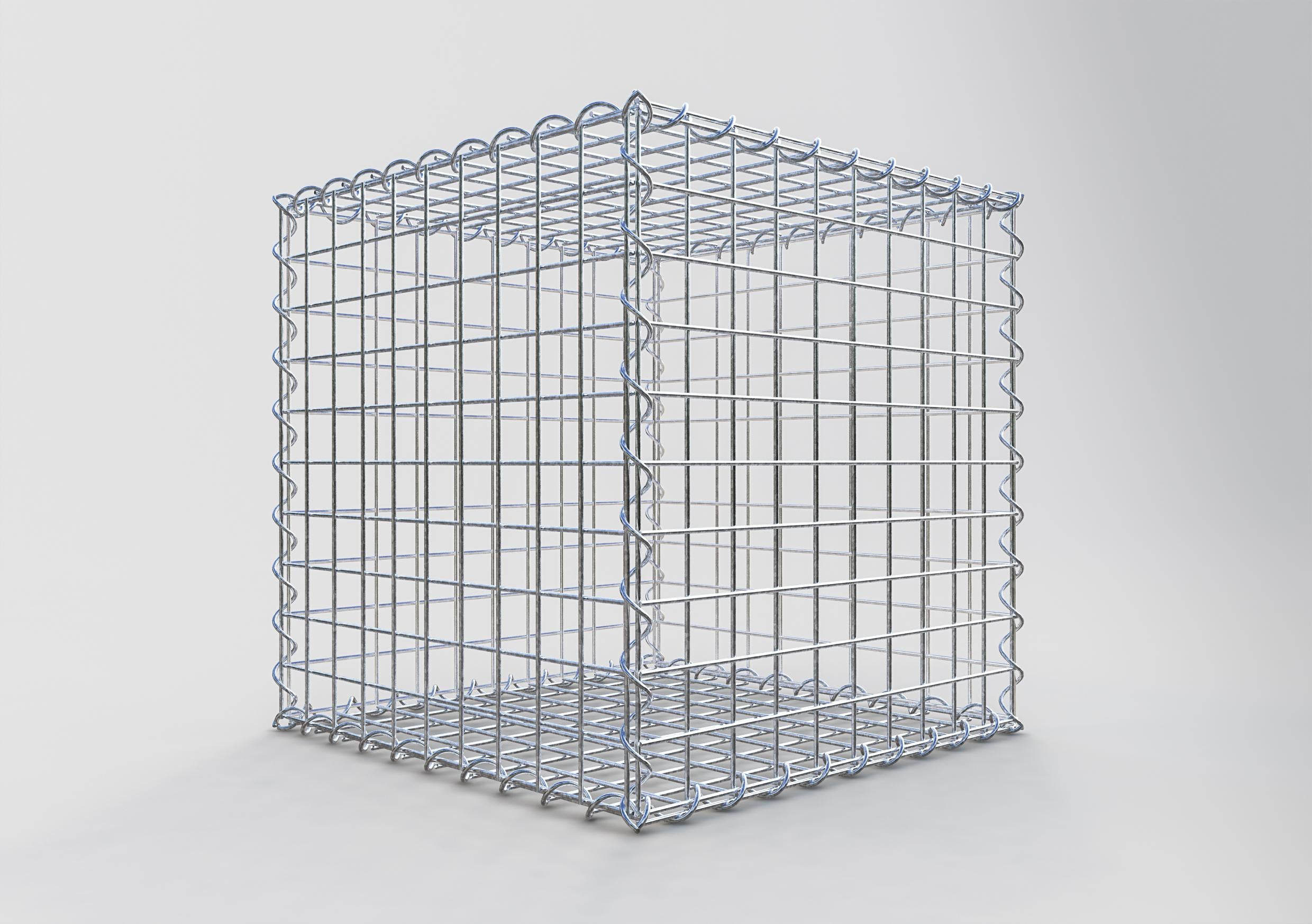 Gabion 50 cm x 50 cm x 50 cm (L x H x D), maskestørrelse 5 cm x 5 cm, spiral