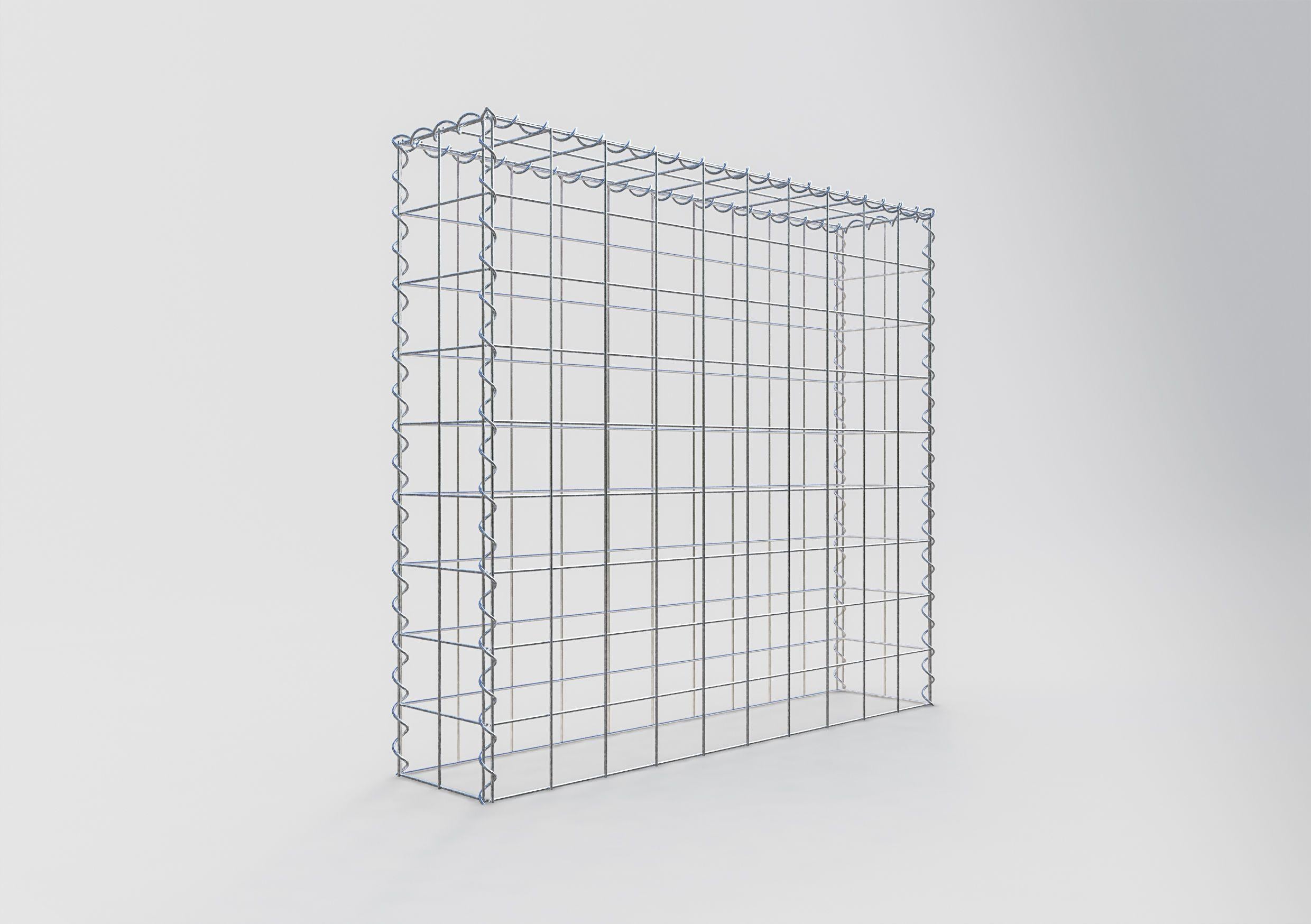 Grown-on gabion type 3 100 cm x 90 cm x 20 cm (L x H x D), mesh size 10 cm x 10 cm, spiral