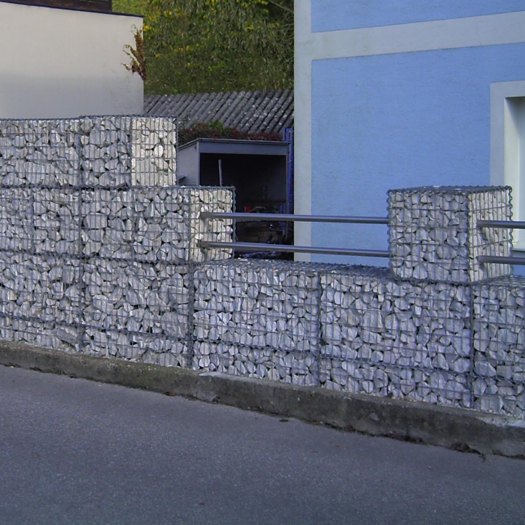 Gabion 50 cm x 50 cm x 50 cm (L x H x D), mesh size 5 cm x 10 cm, spiral