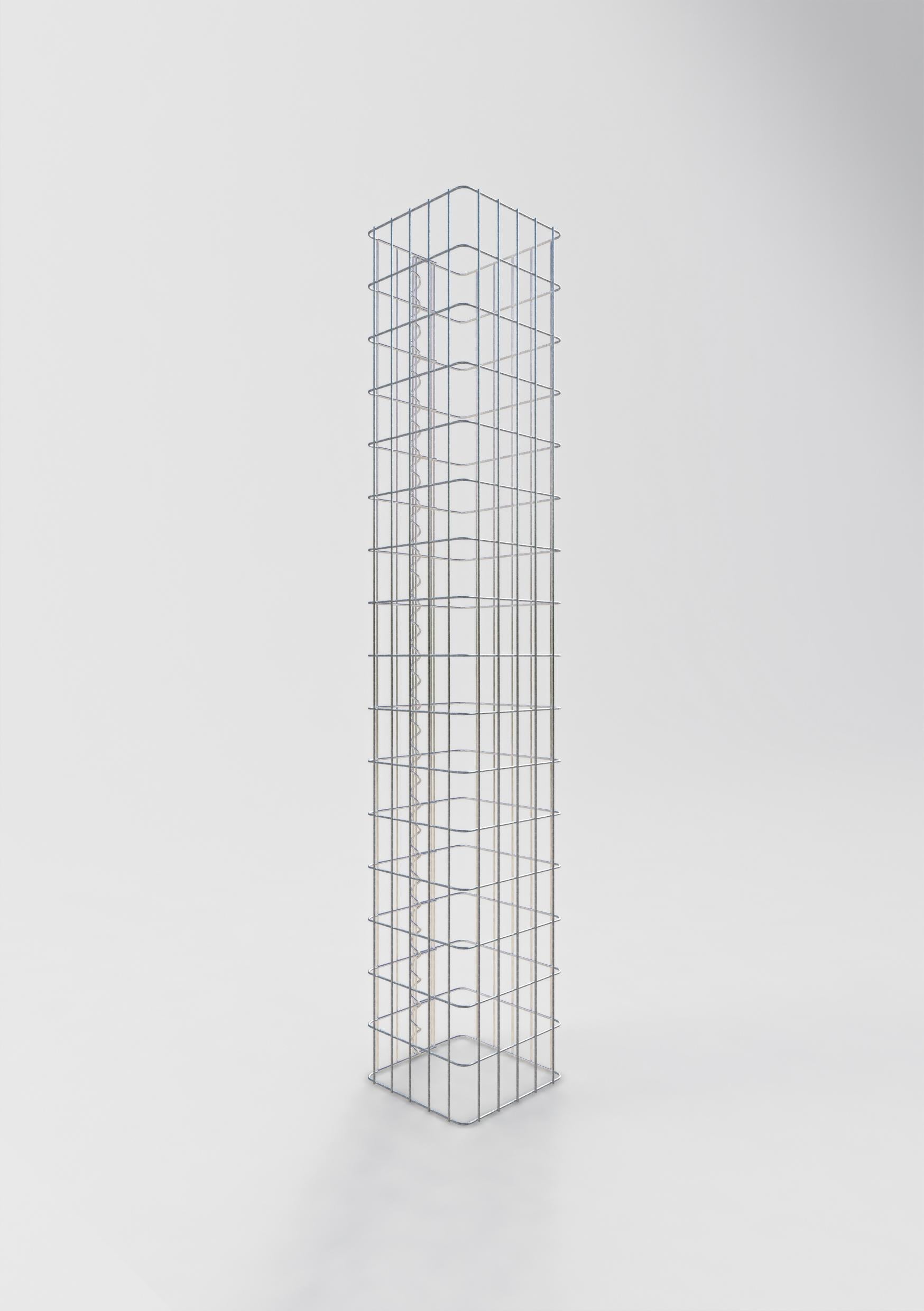 Gabion column square 27 cm x 27 cm, 160 cm height, MW 5 cm x 10 cm