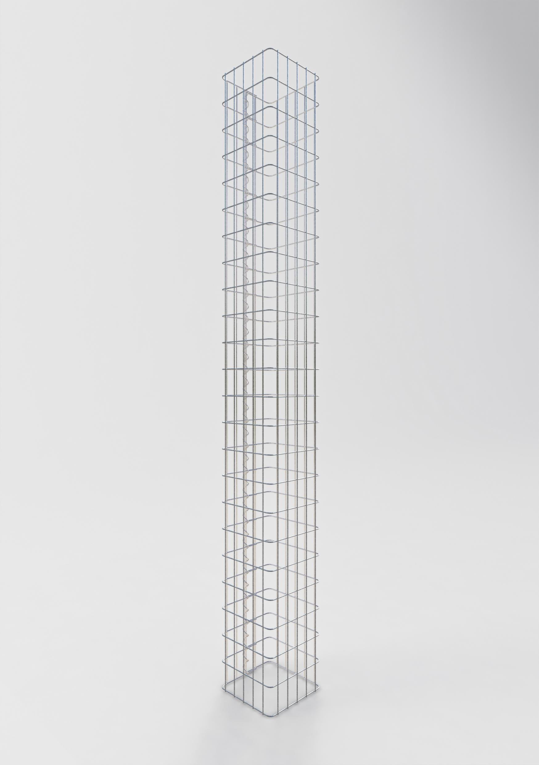 Gabion column square 27 cm x 27 cm, 230 cm high, MW 5 cm x 10 cm