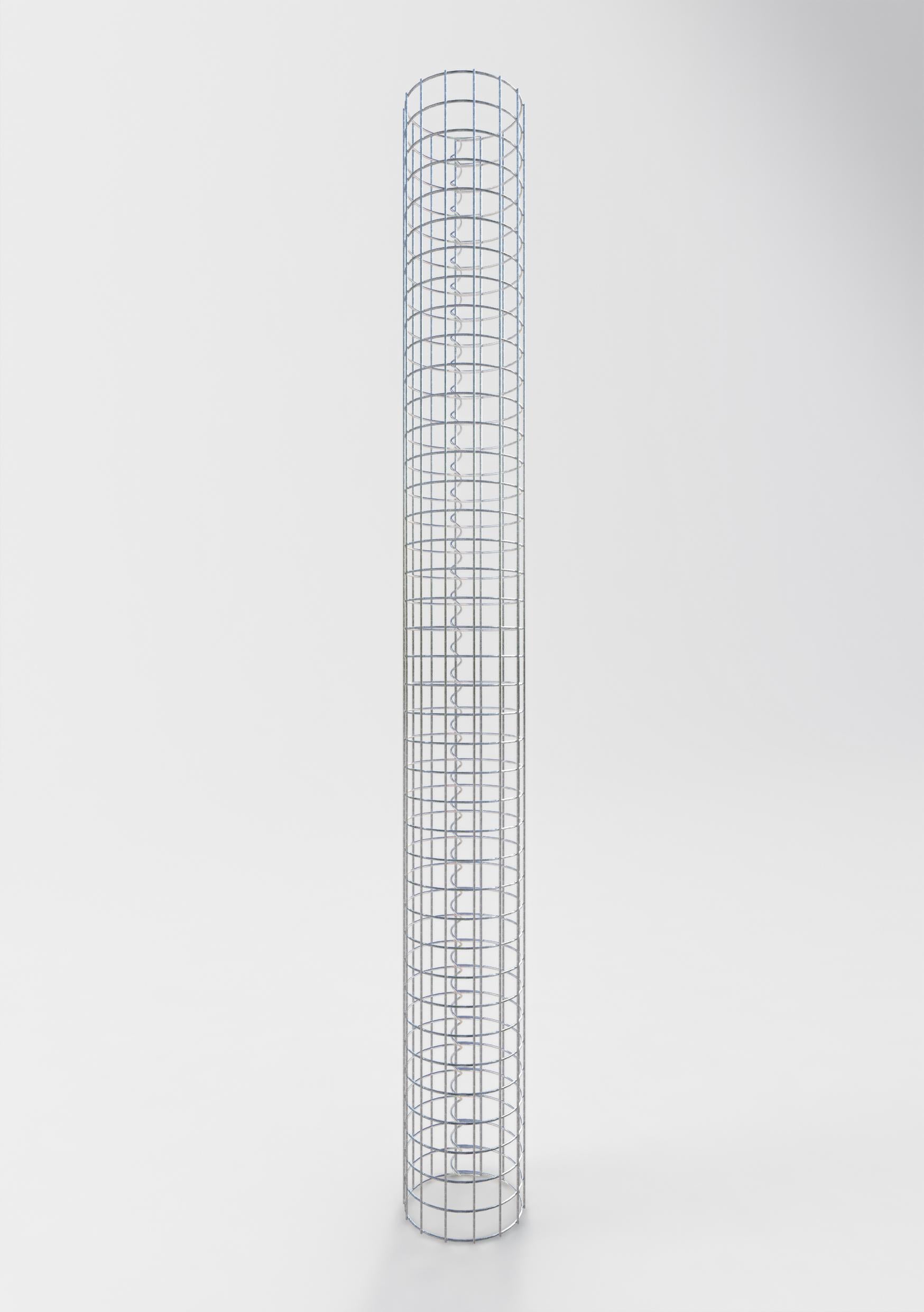 Gabion column around 22 cm diameter, 200 cm height, mesh size 5 cm x 5 cm